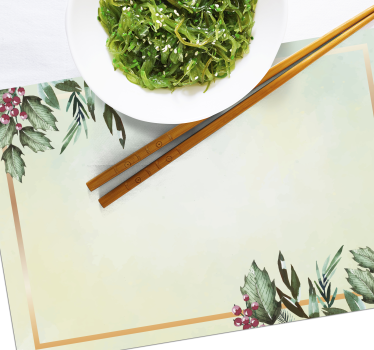 Tischset modern florales minimalistisches design - TenStickers