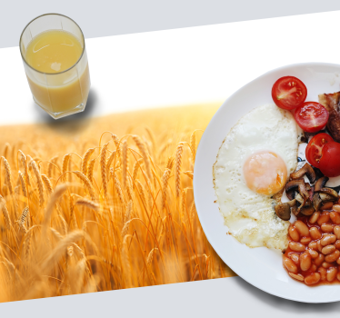 Tischset modern frühstück mit eiern - TenStickers