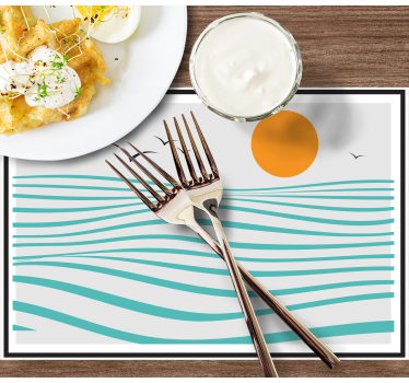 Tischset modern im stilvollen wellen-design - TenStickers