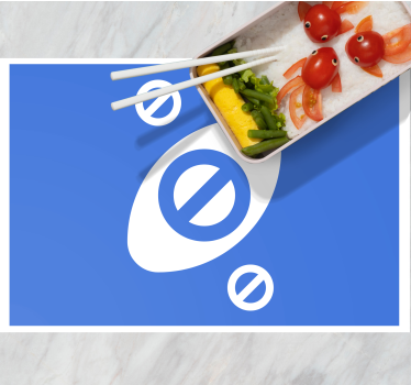 Tischset modern in minimalistischen blauakzenten - TenStickers