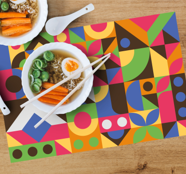 Tischset modern lebhafte geometrische komposition - TenStickers