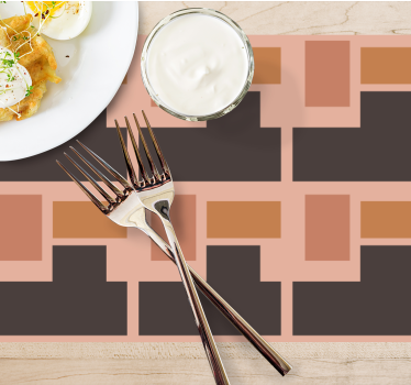 Tischset modern mit abstrakter geometrischer anordnung - TenStickers