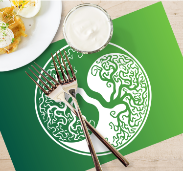 Tischset modern mit baumzweig-emblem - TenStickers