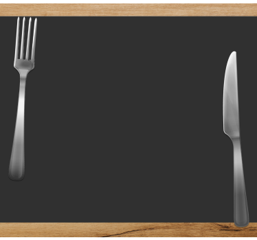 Tischset modern mit eleganten gabel und messer - TenStickers