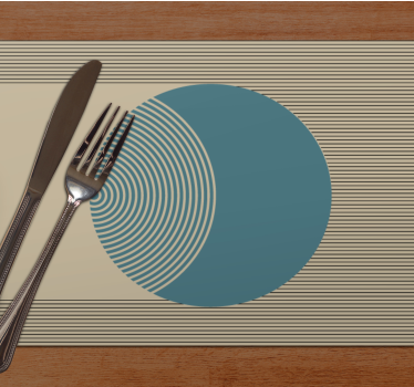 Tischset modern mit geometrischem kreisdesign - TenStickers