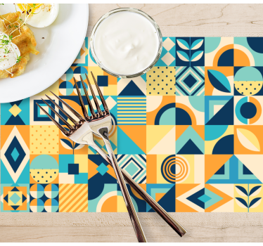 Tischset modern mit geometrischem muster spiel - TenStickers