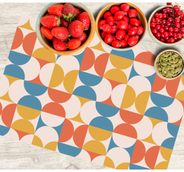 Tischset modern mit geometrischen farbkreisen - TenStickers