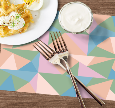 Tischset modern mit geometrischen pastellmotiven - TenStickers