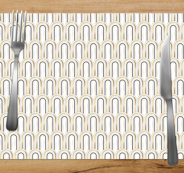 Tischset modern mit geschwungenen linienmotiven - TenStickers