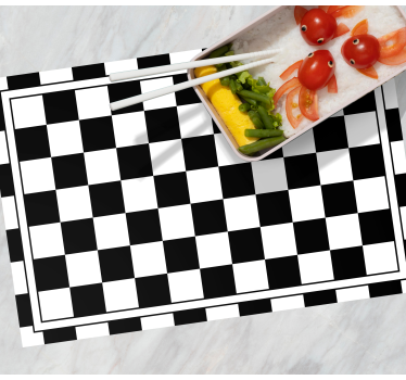 Tischset modern mit kariertem muster - TenStickers