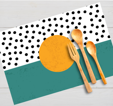 Tischset modern mit kräftigem punktmuster - TenStickers