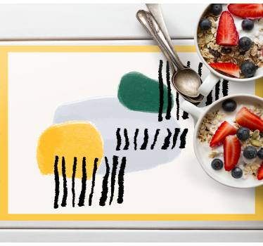 Tischset modern mit lebhaften geometrischen formen - TenStickers
