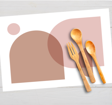 Tischset modern mit zeitgenössischen geometrischen formen - TenStickers
