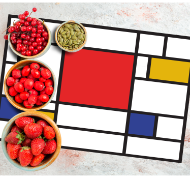 Tischset modern Mondrian geometrische kunst - TenStickers