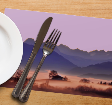 Tischset modern ruhiges berglandschaft design - TenStickers