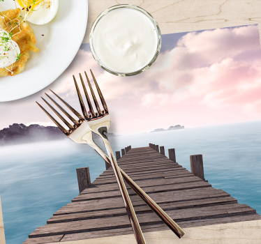 Tischset modern serene dock weg - TenStickers