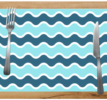 Tischset modern wellenlinienmuster - TenStickers