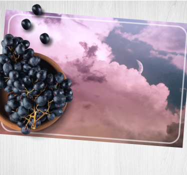 Tischset modern wolkiger himmel mond - TenStickers