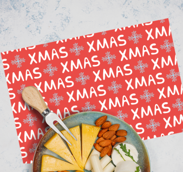 Tischset weihnachten festliches rotes xmas-muster - TenStickers