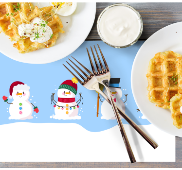 Tischset Weihnachten schneemann-sammlung - TenStickers