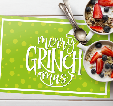 Tischset weihnachten im merry grinch mas design - TenStickers