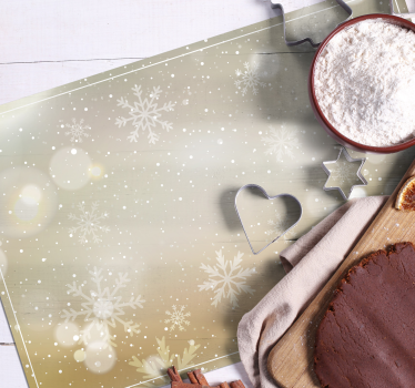 Tischset weihnachten mit festlichem schneeflockenmotiv - TenStickers
