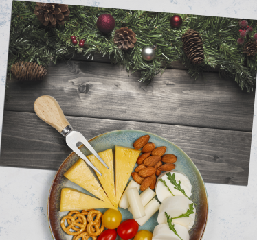 Tischset weihnachten mit festlichem tannenzapfenarrangement - TenStickers