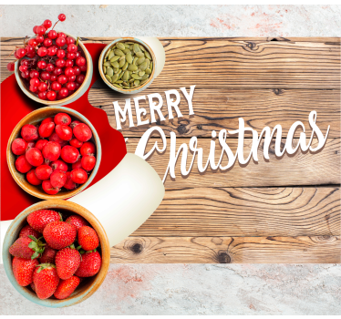 Tischset weihnachten mit festlichem weihnachtsmannhut - TenStickers