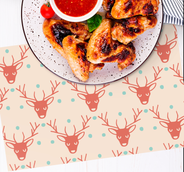 Tischset weihnachten mit rentier-muster - TenStickers