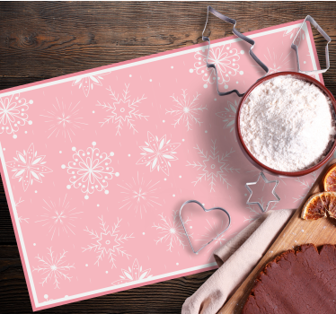 Tischset weihnachten mit schneeflockenstruktur - TenStickers