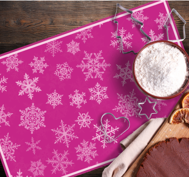 Tischset weihnachten mit schneeflockenstruktur - TenStickers