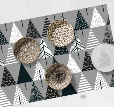 Tischset weihnachten mit stilisiertem tannenbaum-muster - TenStickers