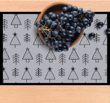Tischset weihnachten mit stilisierten weihnachtsbäumen - TenStickers