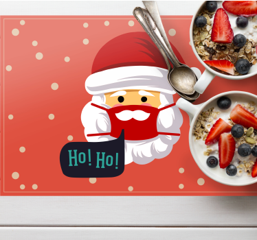 Tischset weihnachten santa claus freude - TenStickers