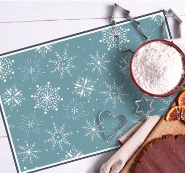 Tischset weihnachten schneeflocken-motiv hintergrund - TenStickers