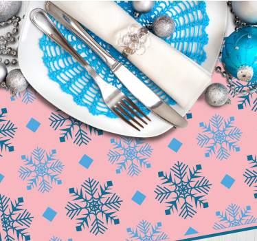 Tischset weihnachten schneeflocken muster - TenStickers