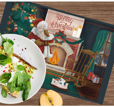 Tischset weihnachten weihnachtsmann versammlung - TenStickers