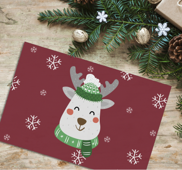 Weihnachtshirsch Tischset für Kinder Weihnachten - TenStickers