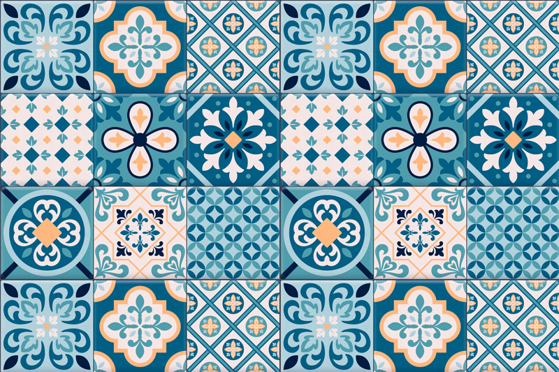 Tischsets originell türkisfarbene hydraulik - TenStickers