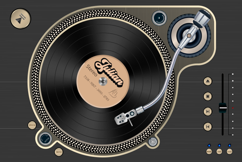 Personalisierte Tischsets mit Vinyl-Disc - TenStickers