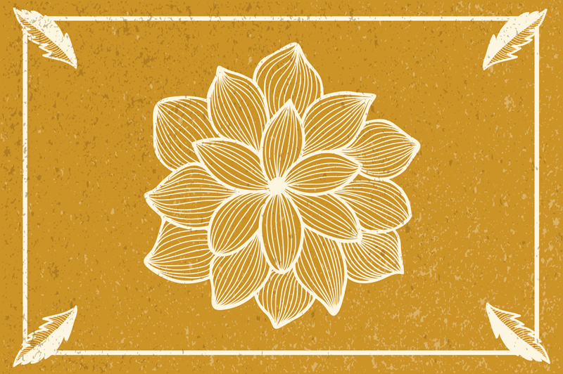 Tischsets originell mit anmutigem botanischen motiv - TenStickers