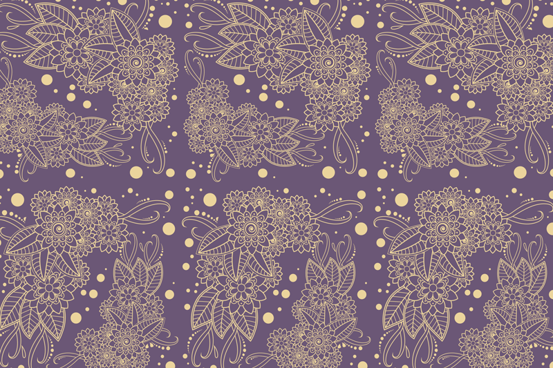 Tischset mit botanischer illustrations-hintergrund - TenStickers