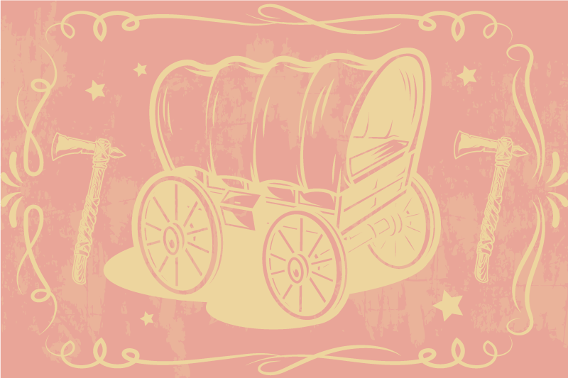 Tischsets originell mit vintage wagen illustration - TenStickers