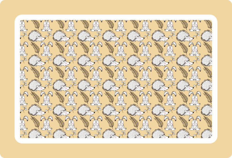 Tischset kinder mit niedlichen cartoonfiguren - TenStickers