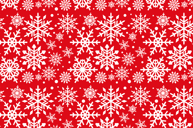 Tischset Weihnachten Rote schneeflocken - TenStickers
