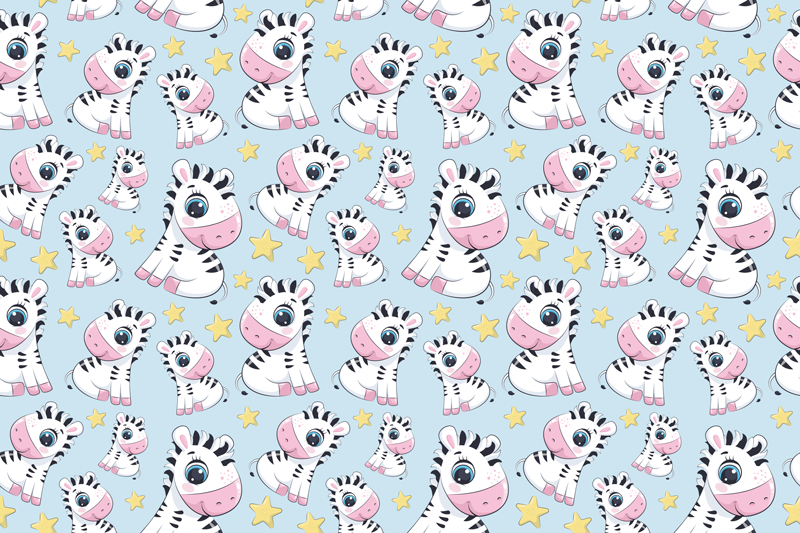 Tischset kinder mit niedlichem zebra-motiv - TenStickers
