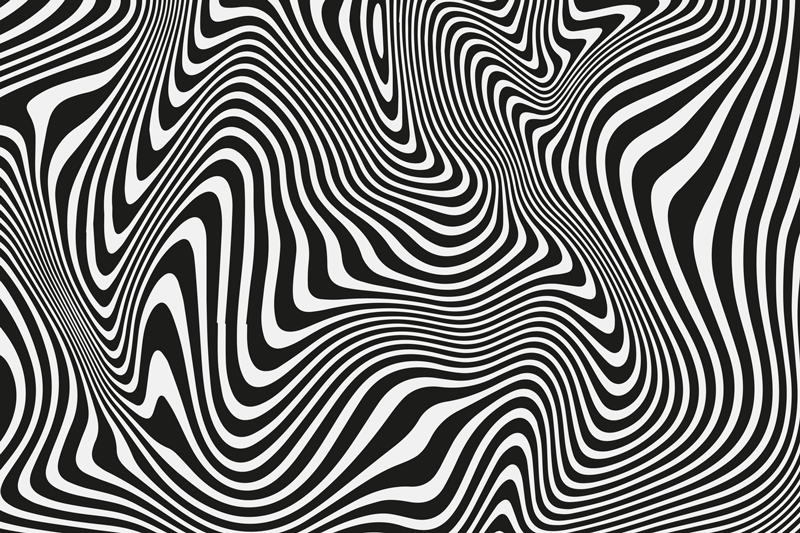 Tischset modern mit fließenden schwarzen mustern - TenStickers