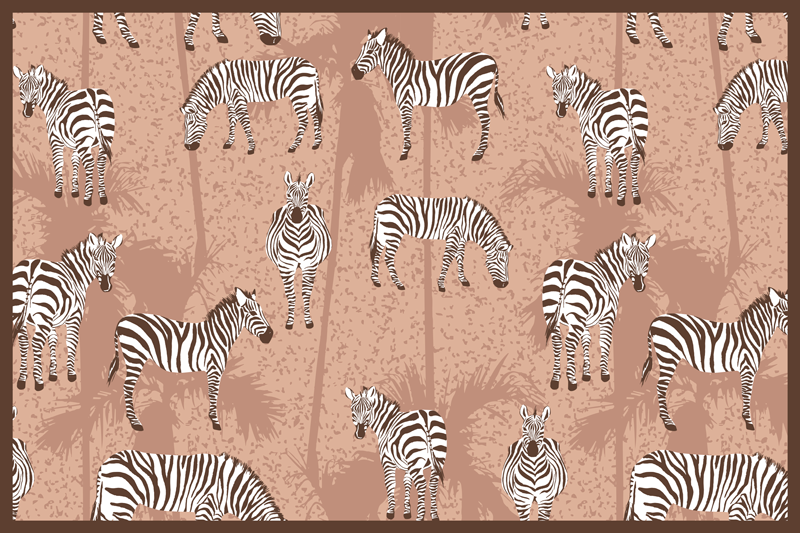 Tischsets originell im zebra-print-stil - TenStickers