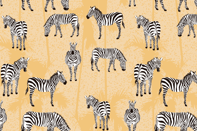 Tischsets originell mit zebra muster overlay - TenStickers