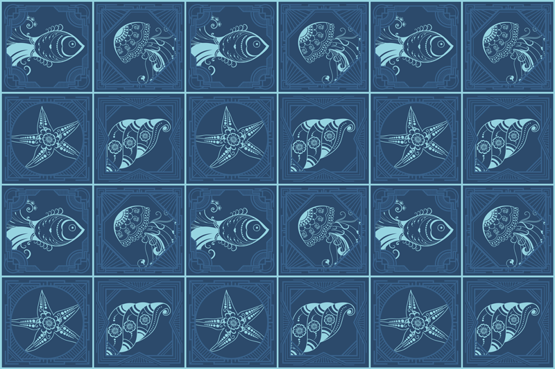 Tischsets originell mit maritimem muster - TenStickers